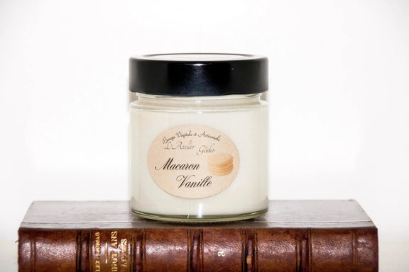 Bougie parfumée Macaron Vanille - L'Atelier Ginko - Boutique en Ligne