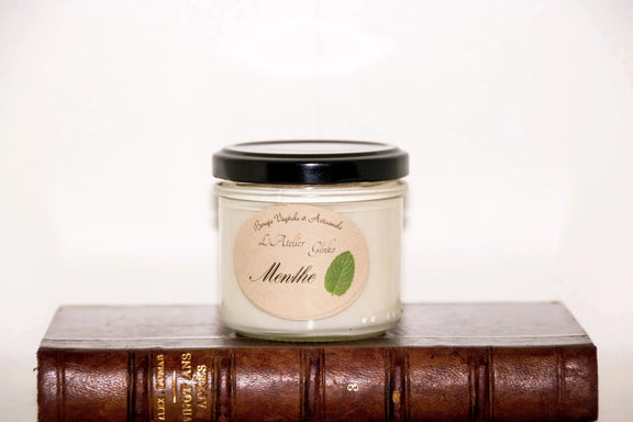 Bougie parfumée Menthe cire de soja artisanale - L'Atelier Ginko