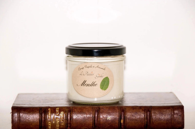 Bougie parfumée Menthe cire de soja artisanale - L'Atelier Ginko