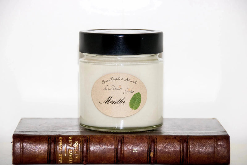 Bougie parfumée Menthe cire de soja artisanale - L'Atelier Ginko