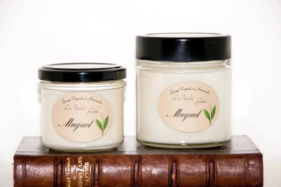 Bougie parfumée Muguet cire de soja artisanale - L'Atelier Ginko