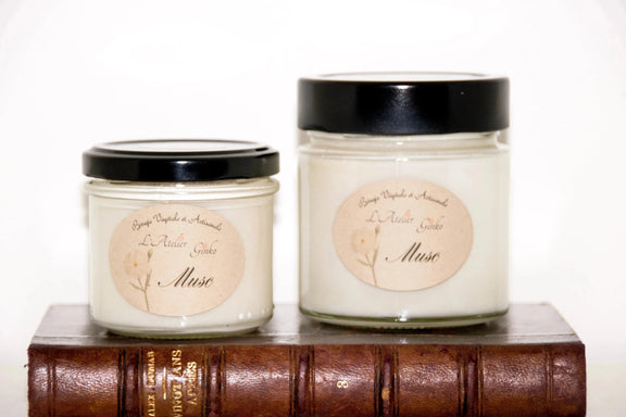 Bougie parfumée Musc cire de soja artisanale - L'Atelier Ginko