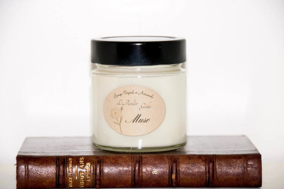 Bougie parfumée Musc cire de soja artisanale - L'Atelier Ginko