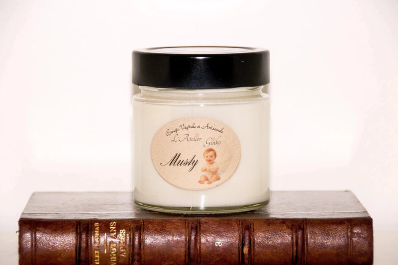 Bougie parfumée Musty cire de soja artisanale - L'Atelier Ginko