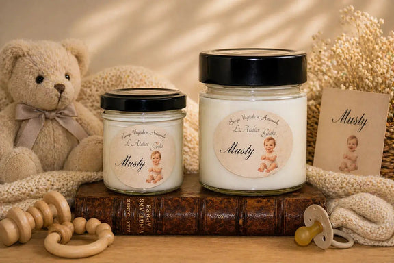 Bougie parfumée Musty cire de soja artisanale - L'Atelier Ginko