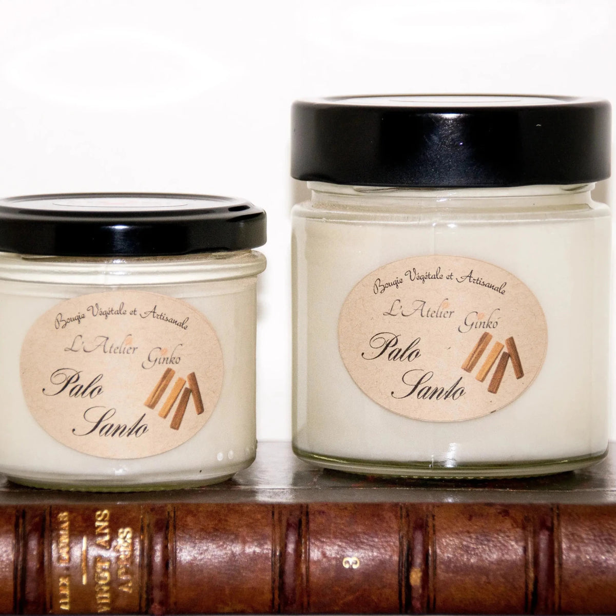 Bougie parfumée Palo Santo cire de soja artisanale - L'Atelier Ginko