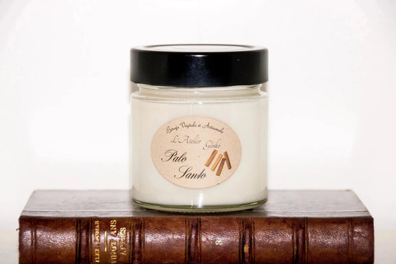 Bougie parfumée Palo Santo cire de soja artisanale - L'Atelier Ginko