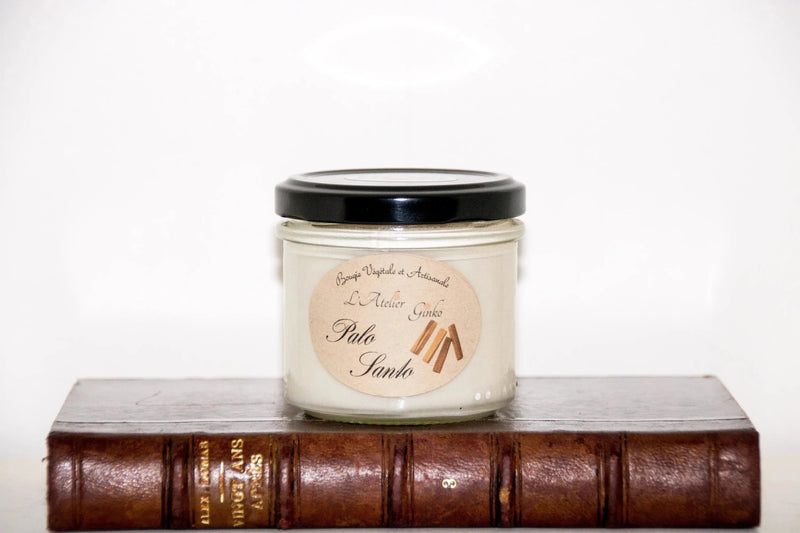 Bougie parfumée Palo Santo cire de soja artisanale - L'Atelier Ginko