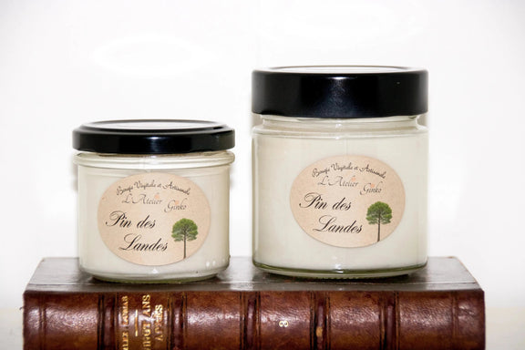 Bougie parfumée Pin des Landes cire de soja artisanale - L'Atelier Ginko