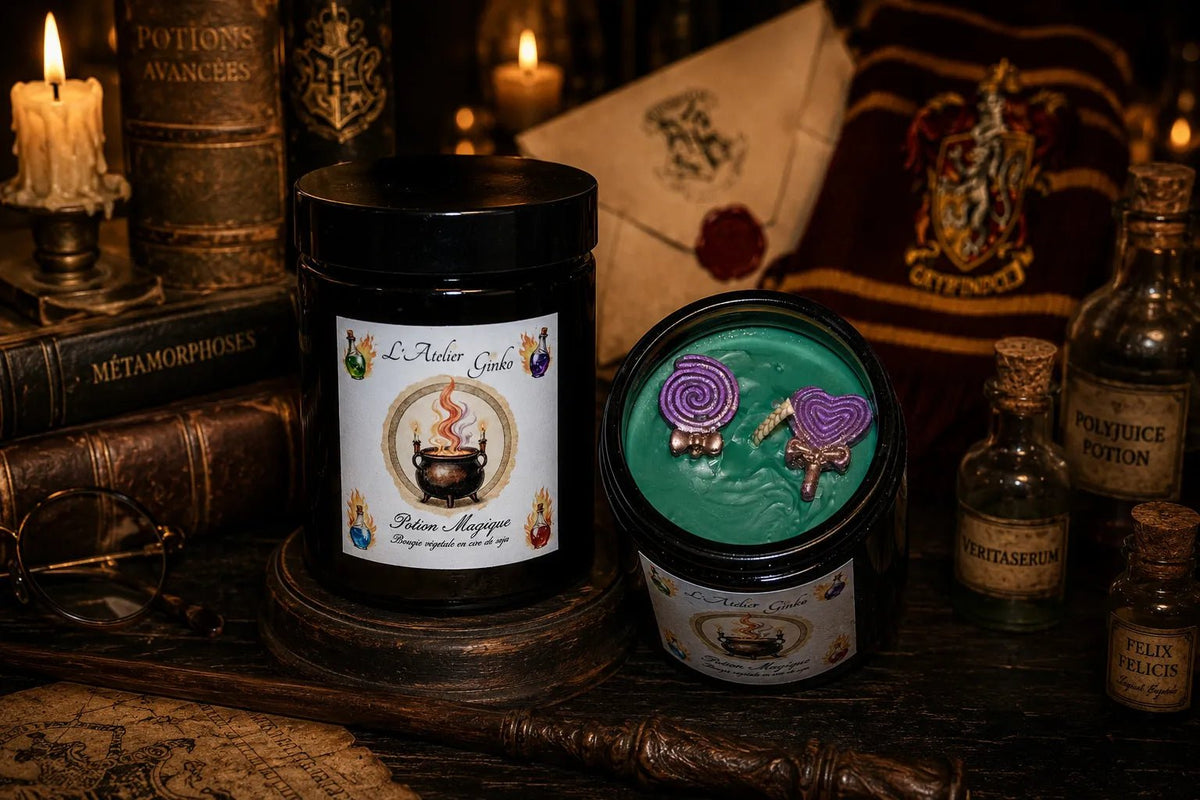 Bougie parfumée Potion Magique – Cire de soja artisanale - L'Atelier Ginko - Boutique en Ligne