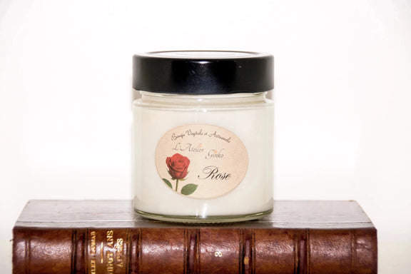 Bougie parfumée Rose cire de soja artisanale - L'Atelier Ginko