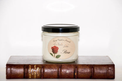 Bougie parfumée Rose cire de soja artisanale - L'Atelier Ginko