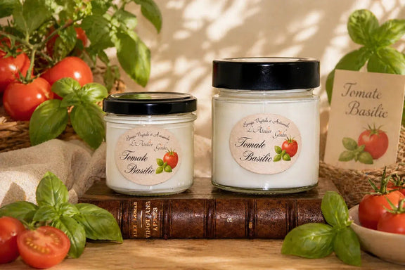 Bougie parfumée Tomate Basilic - L'Atelier Ginko - Boutique en Ligne