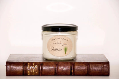 Bougie parfumée Vétivier cire de soja artisanale - L'Atelier Ginko