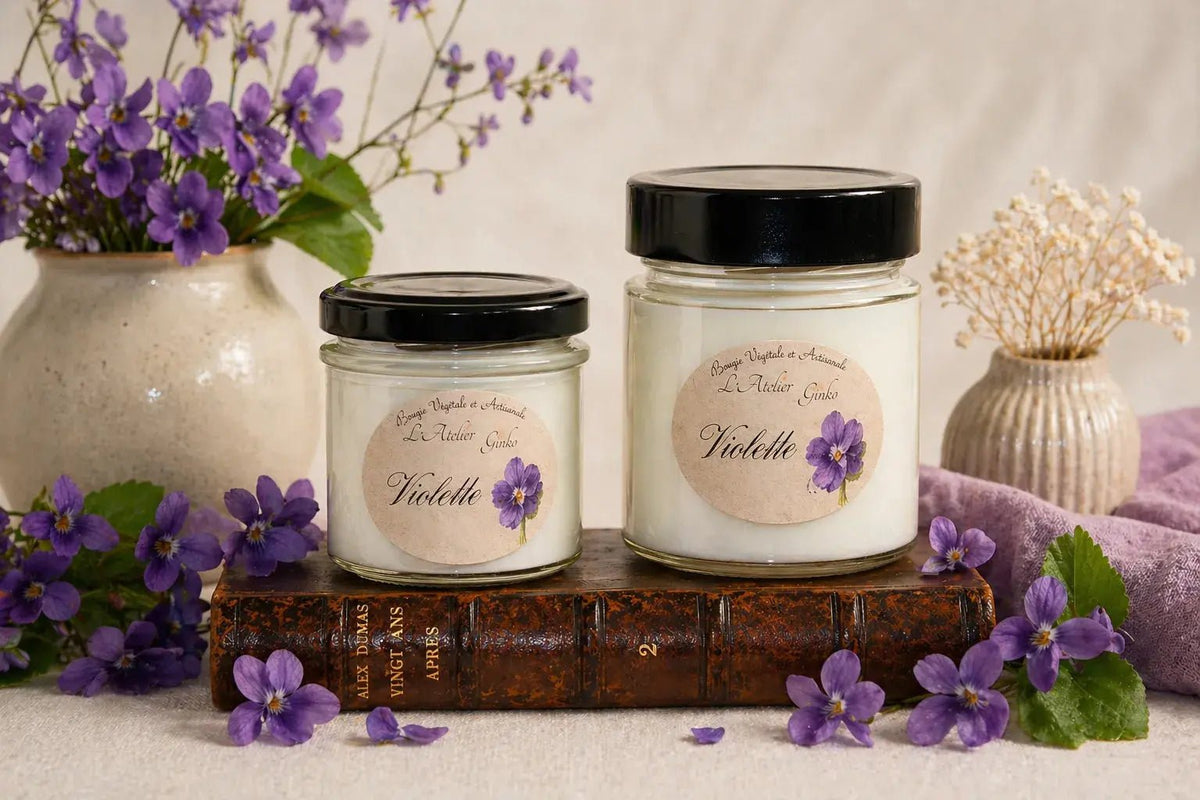 Bougie parfumée Violette - L'Atelier Ginko - Boutique en Ligne