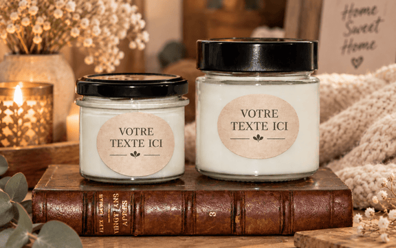 Bougie personnalisable - L'Atelier Ginko - Boutique en Ligne