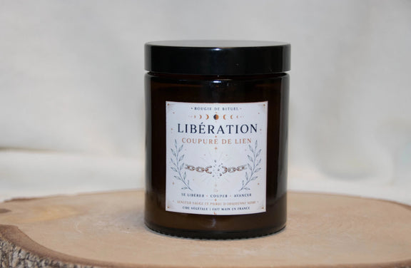 Bougie Rituel Coupure de Lien – Libération & Renouveau - L'Atelier Ginko - Boutique en Ligne