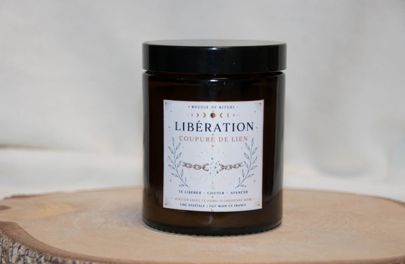 Bougie Rituel Coupure de Lien – Libération & Renouveau - L'Atelier Ginko - Boutique en Ligne