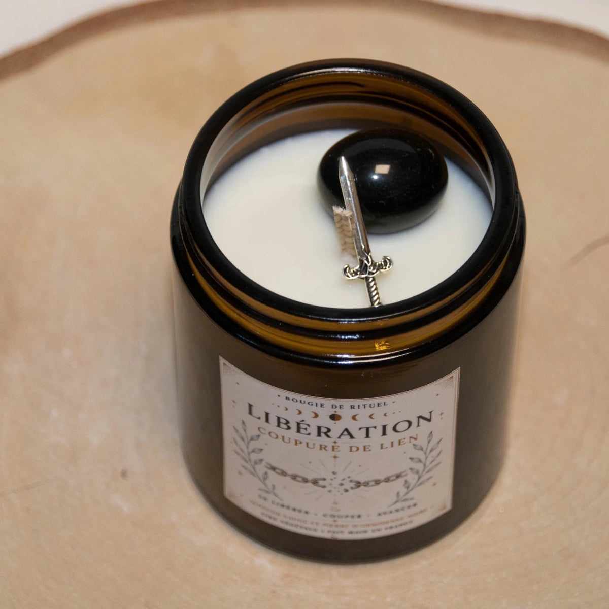 Bougie Rituel Coupure de Lien – Libération & Renouveau - L'Atelier Ginko - Boutique en Ligne