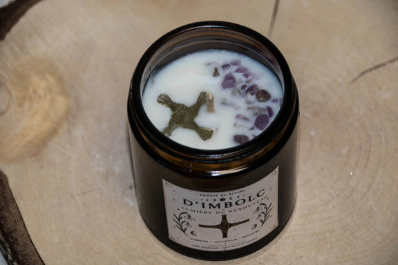 Bougie Rituel Imbolc – Renouveau, Purification & Lumière - L'Atelier Ginko - Boutique en Ligne