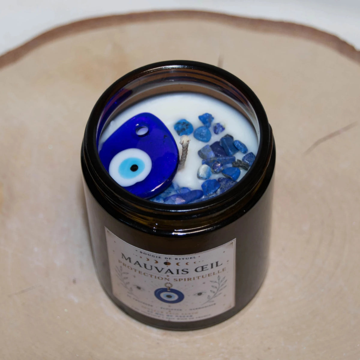Bougie Rituel Œil Protecteur – Protection & Sérénité - L'Atelier Ginko - Boutique en Ligne