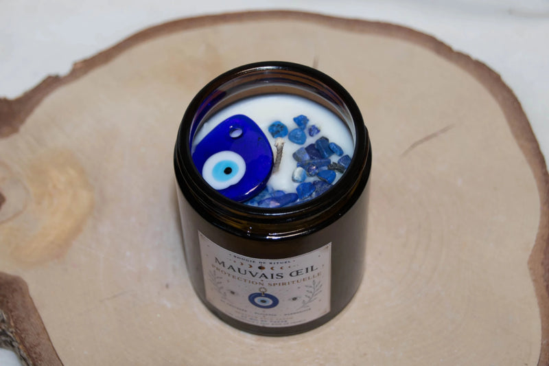 Bougie Rituel Œil Protecteur – Protection & Sérénité - L'Atelier Ginko - Boutique en Ligne