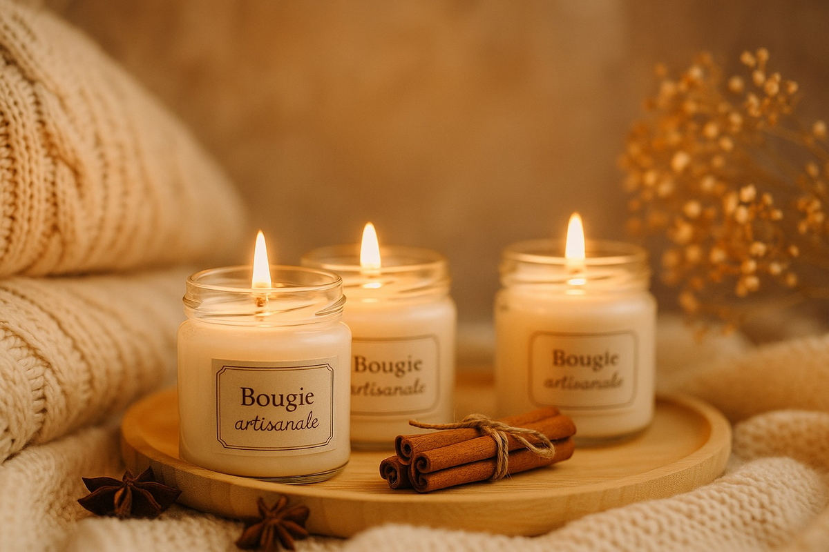 bougie artisanale végétale L'Atelier Ginko