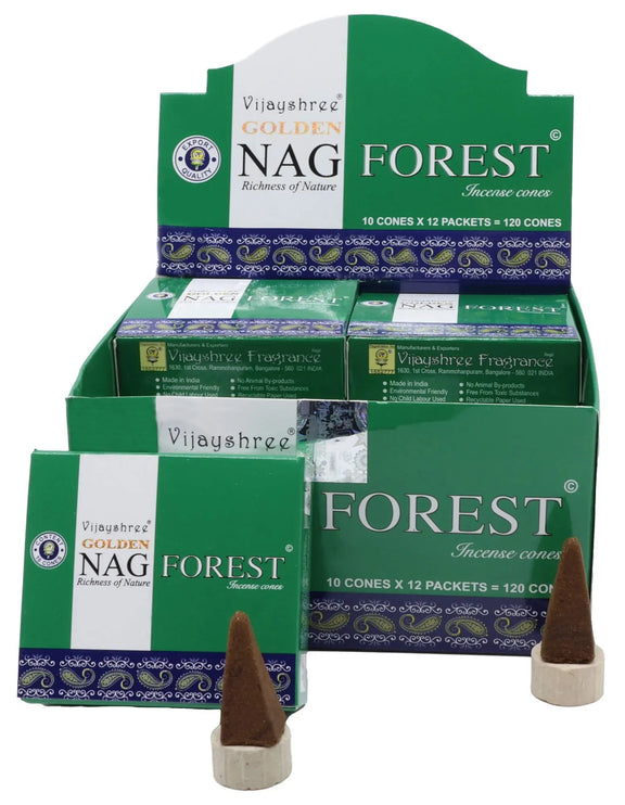 Cônes Naturels, la boîte de 10 cônes (+ 1 mini porte - encens) - L'Atelier Ginko - Boutique en Ligne