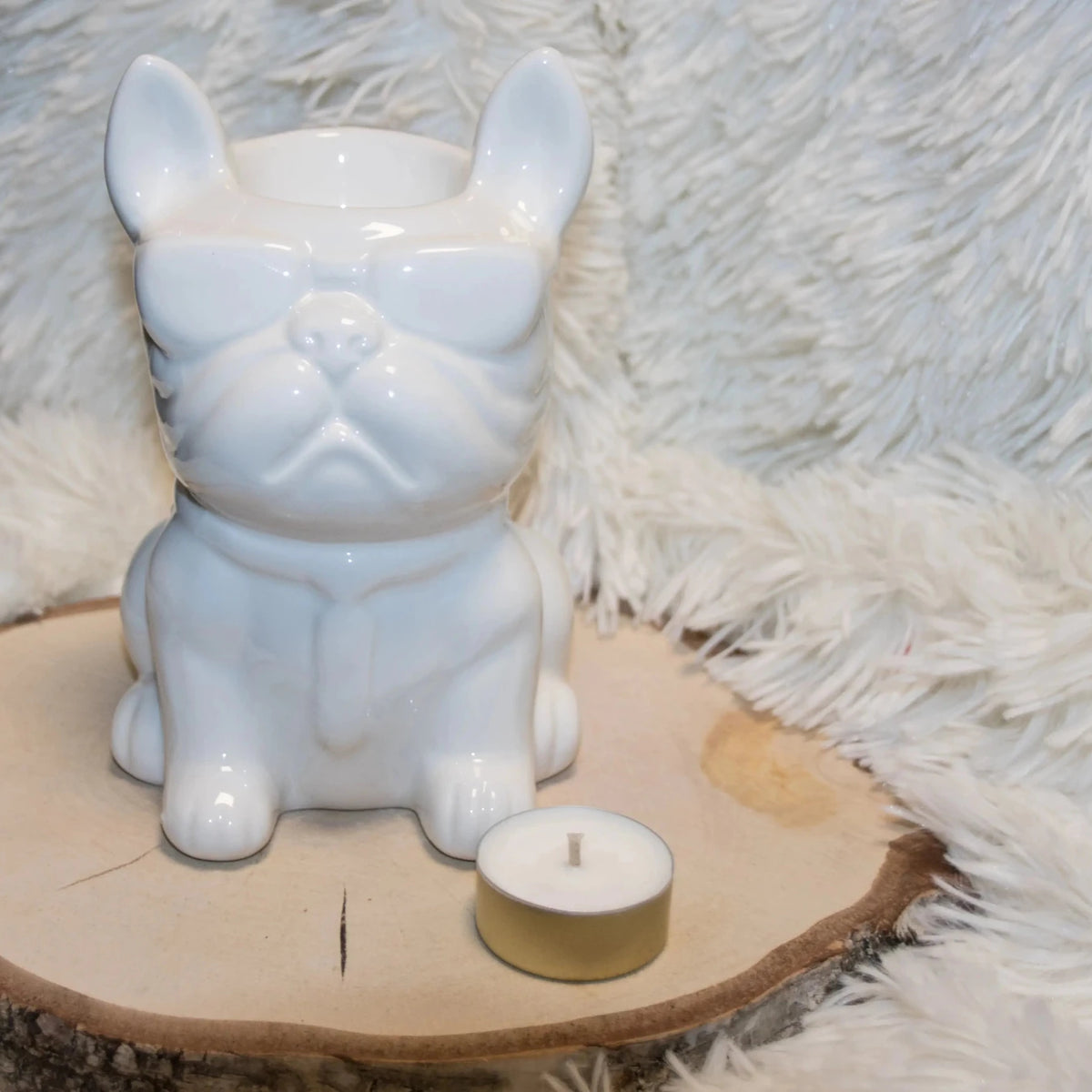 Brûle-parfum Boubou Blanc vue détail - L'Atelier Ginko