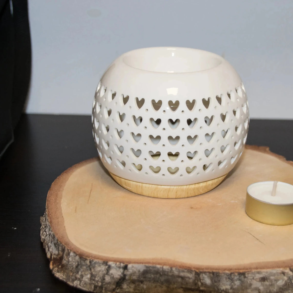 Brûle-parfum céramique Coeur vue détail - L'Atelier Ginko