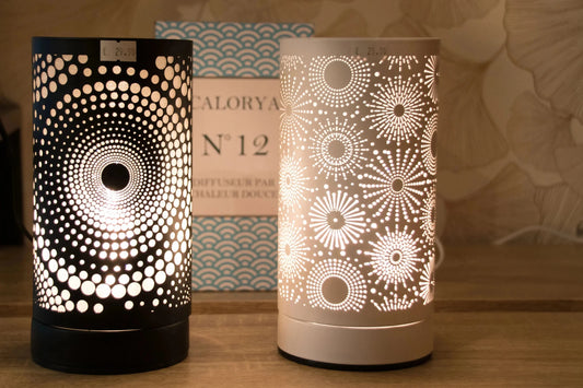 Diffuseur électrique Calorya 15 Blanc vue latérale céramique - L'Atelier Ginko