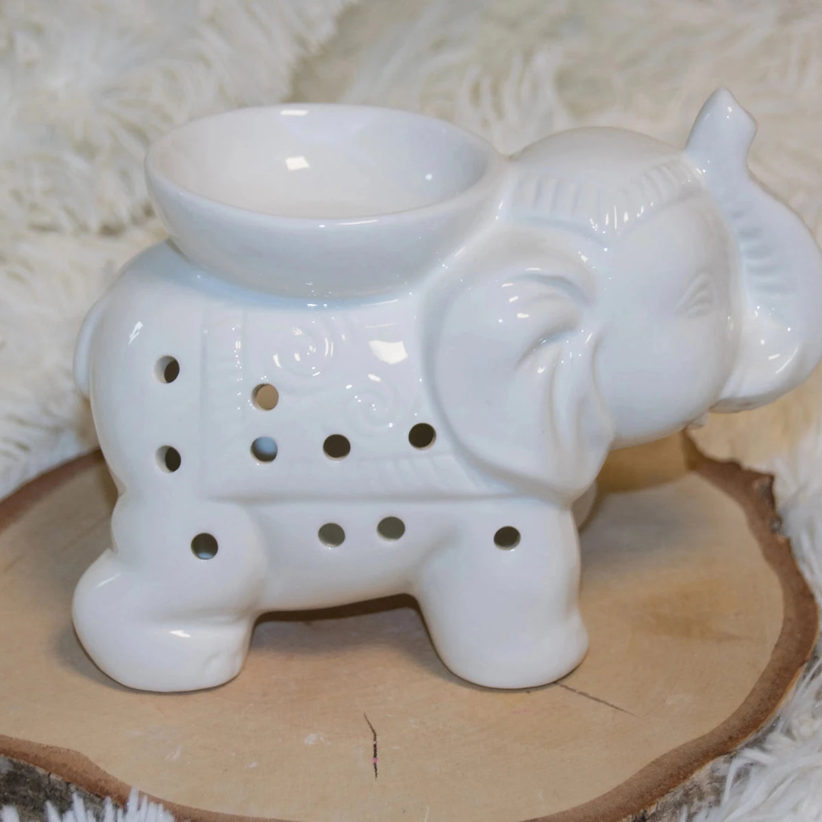 Diffuseur Tandor Blanc vue de côté céramique artisanale – L'Atelier Ginko