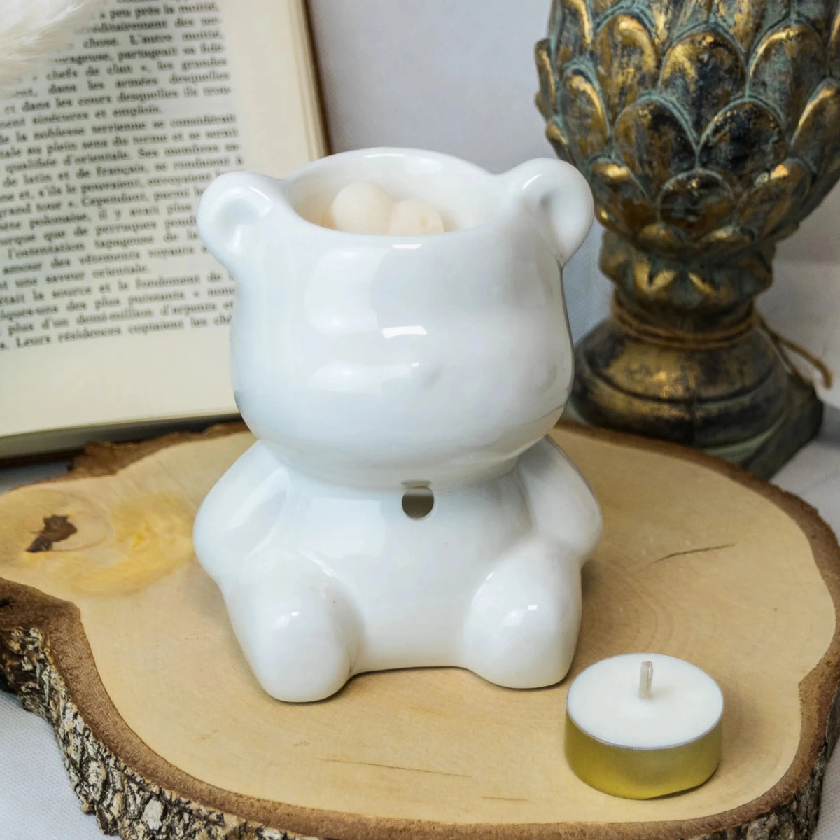 Brûle-parfum céramique Teddy vue détail - L'Atelier Ginko