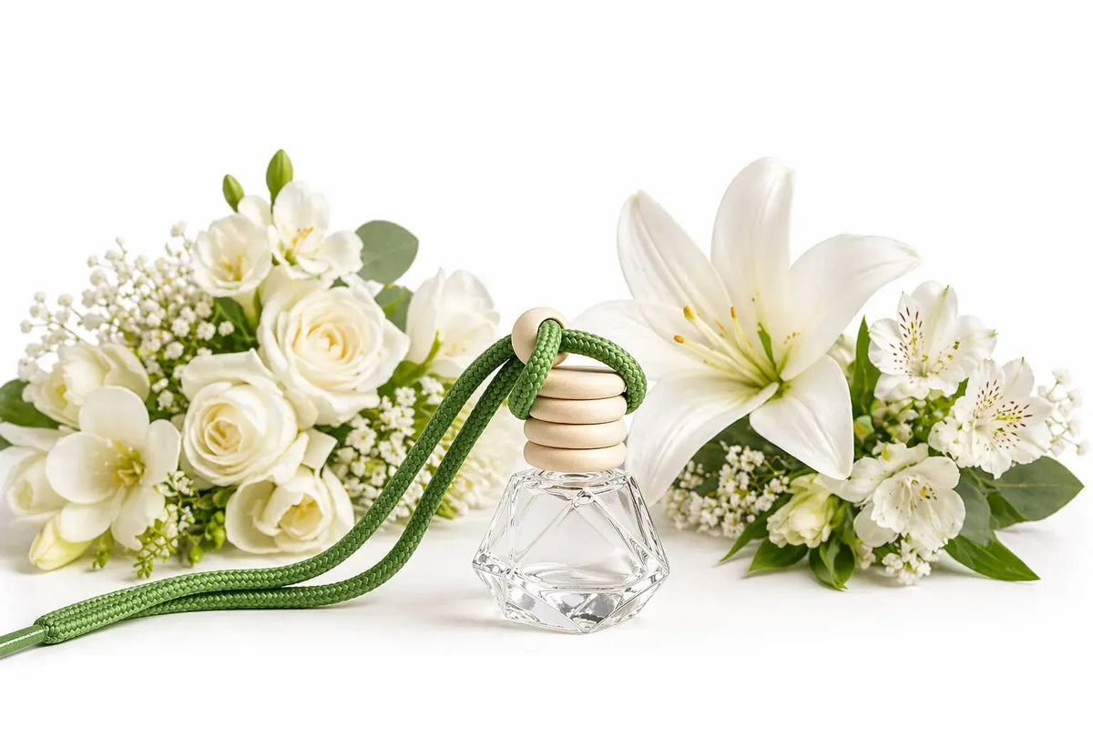 Diffuseur Voiture Bouquet de fleurs blanches - L'Atelier Ginko - Boutique en Ligne