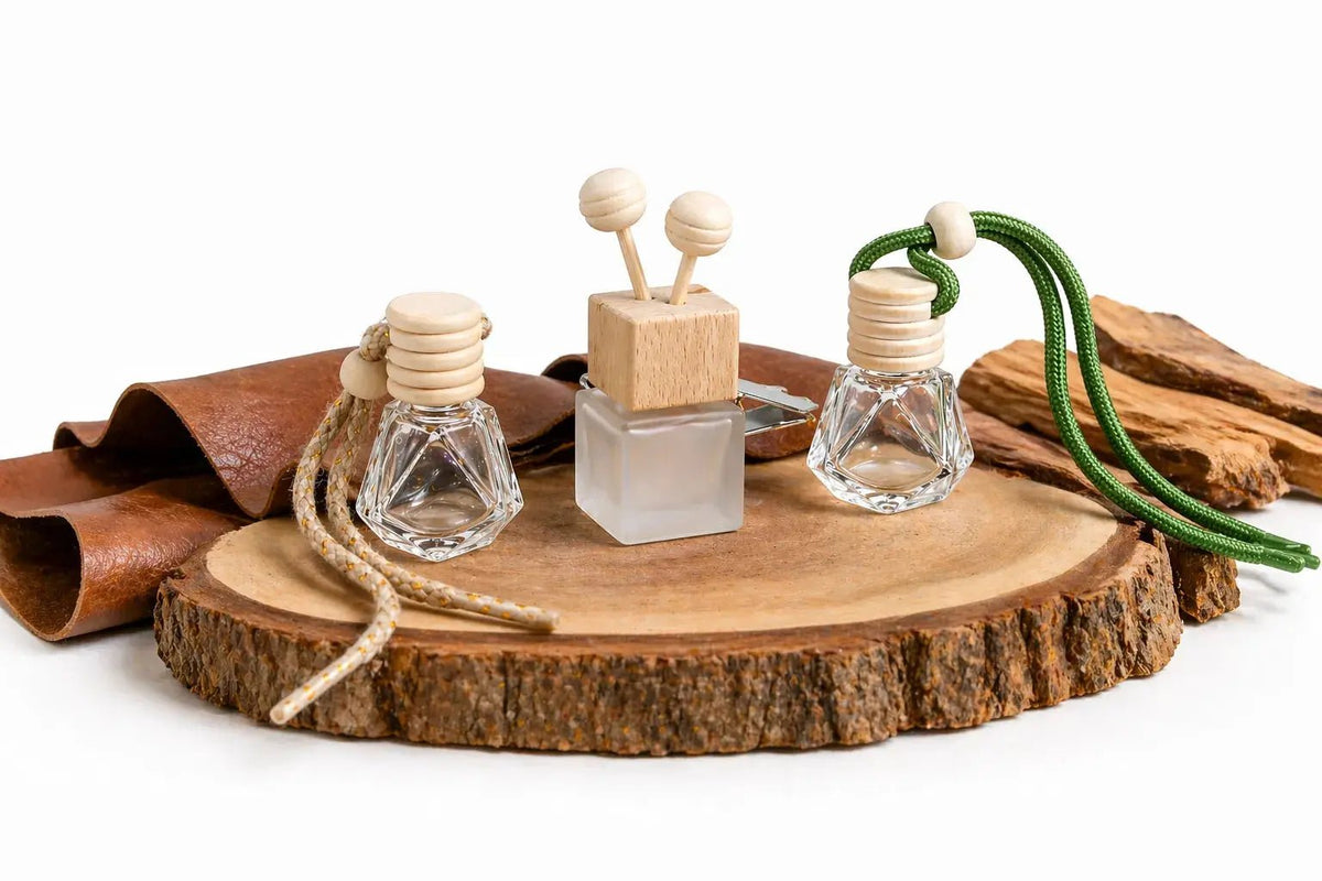 Diffuseur Voiture Cuir et bois - L'Atelier Ginko - Boutique en Ligne