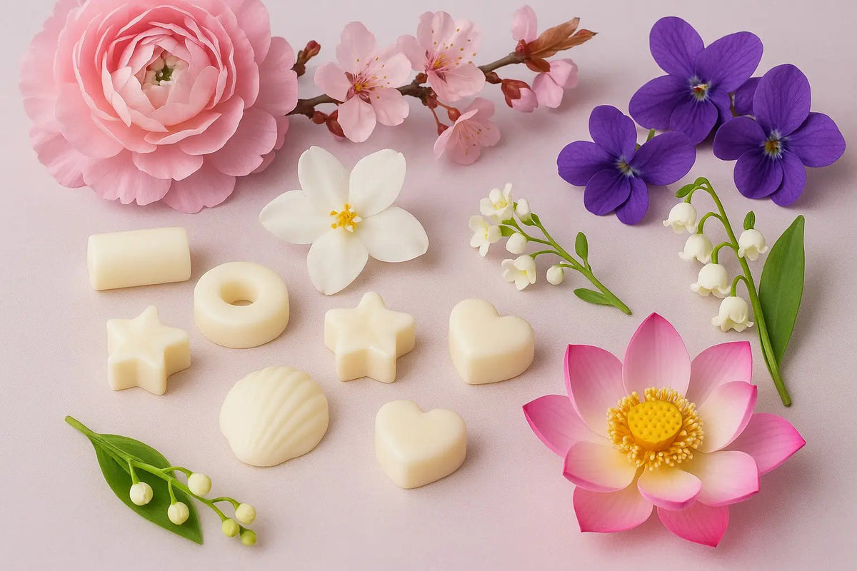 Fondants parfumés artisanaux Florals cire de colza végétale - L'Atelier Ginko