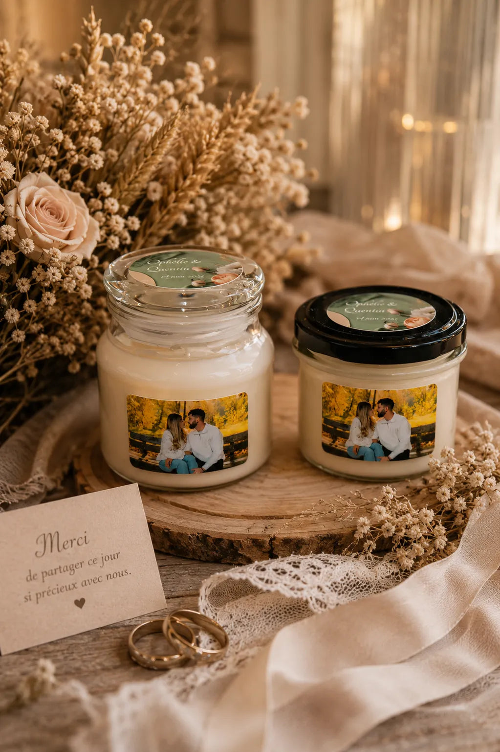 Bougies personnalisées pour mariages et événements – L'Atelier Ginko Bouzonville