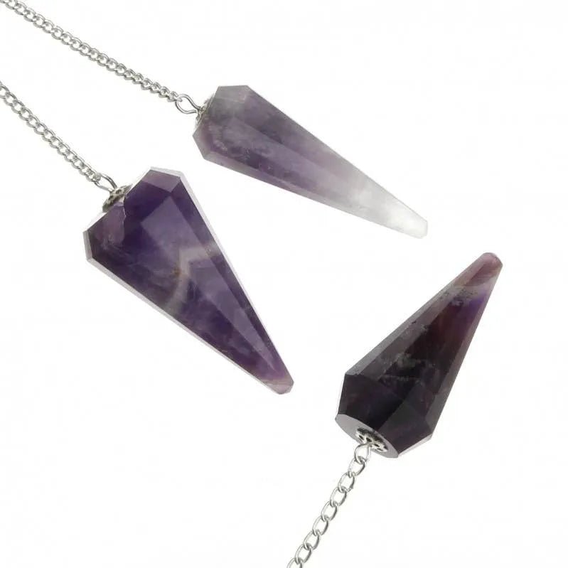 Pendules Divinatoires à Facettes en Pierre Naturelle - L'Atelier Ginko - Boutique en Ligne