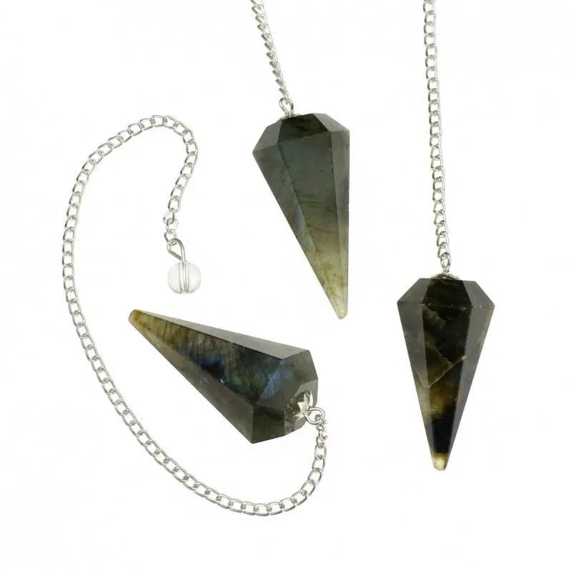 Pendules Divinatoires à Facettes en Pierre Naturelle - L'Atelier Ginko - Boutique en Ligne