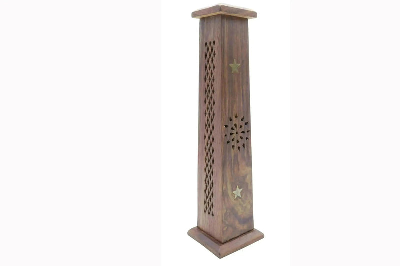 Porte-encens bois Tour 30cm accessoire encens zen – L'Atelier Ginko