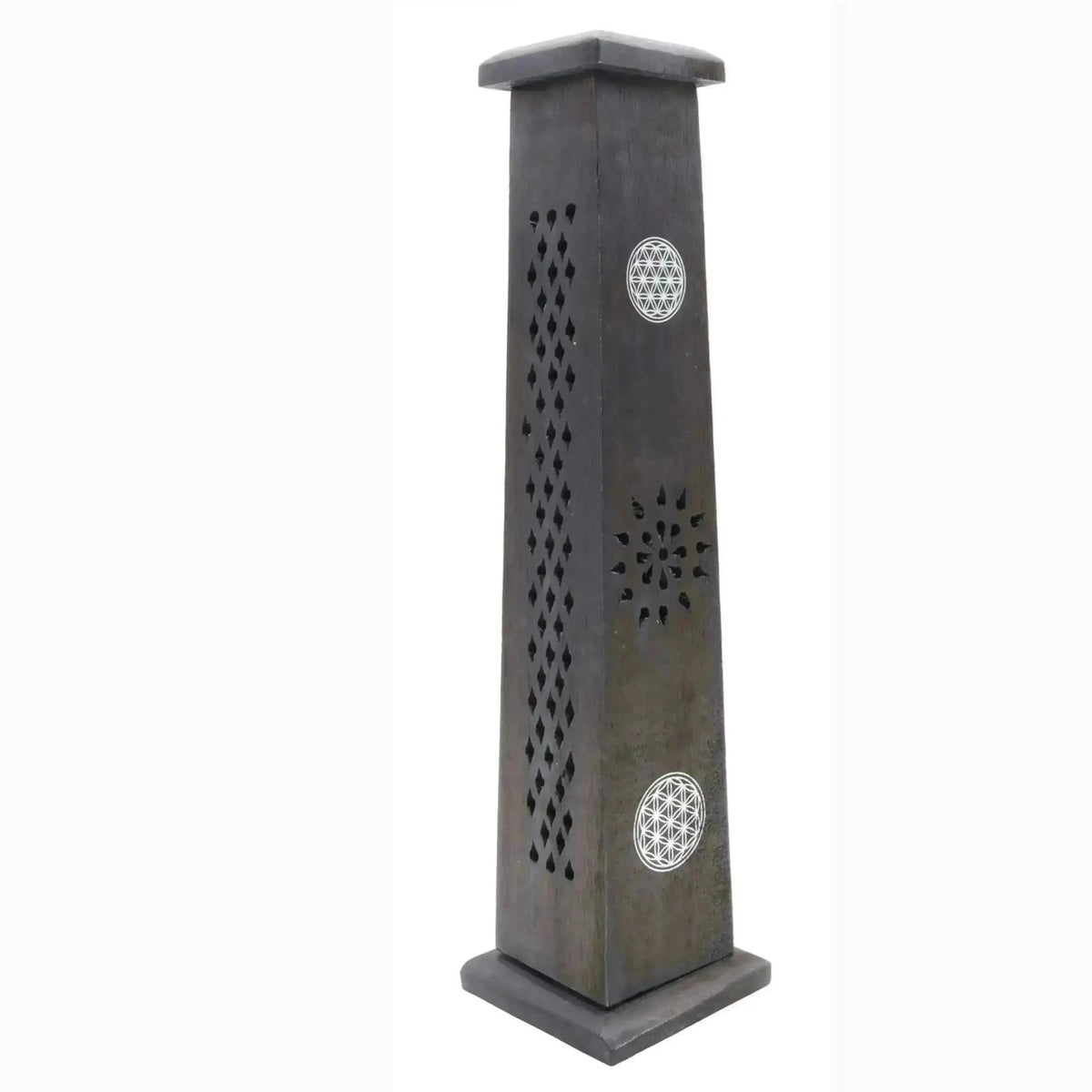 Porte-encens bois Tour accessoire rituel zen artisanal – L'Atelier Ginko Moselle
