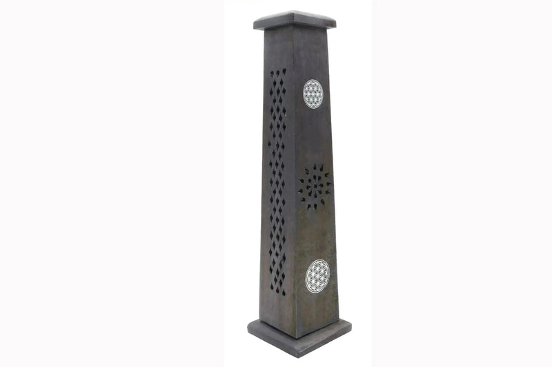 Porte-encens bois Tour accessoire rituel zen artisanal – L'Atelier Ginko Moselle