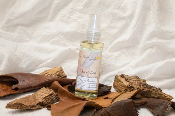 Spray d'Ambiance Cuir et bois - L'Atelier Ginko - Boutique en Ligne